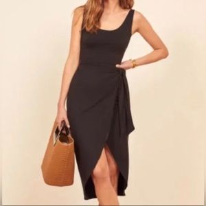 Reformation Kaila Sleeveless Tank Knotted Side Wrap Knit Dress sz M